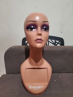 Harlem125 Display Mannequin Head with Purple Eye Makeup